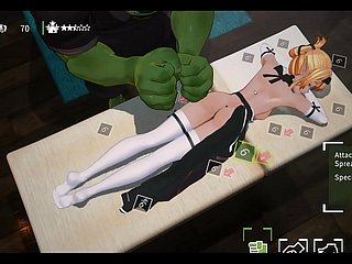 ORC Masaj [3d Hentai Game] EP.1 Yağlı Masaj Perverse Brownie