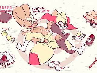 Pokemon Lopunny Dominating Braixen almost Wrestling  apart from Diives