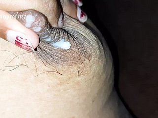 Indian Desi Bhabhi's Correct Breast Milking Lactating & Spouse Cock receives slay rub elbows with Milk